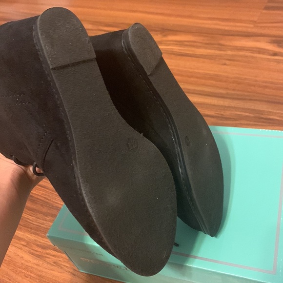Marbella wedge heeled booties black womens size 6 1/2 - Picture 4 of 5